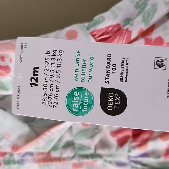 Carter's Child of Mine Baby Girl Dress, 2-Piece Set, 12 months - Picture 7 of 16